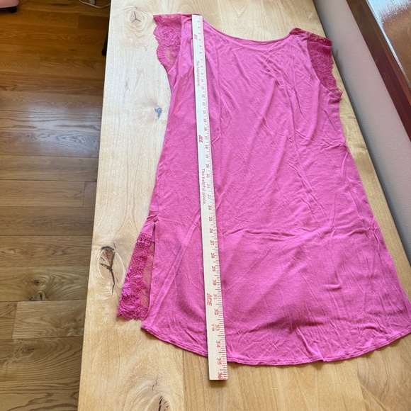 LA PERLA T SHIRT DRESS LACE LUXURIOUS MODERN SOFT MODAL SEXY FEMININE PINK M - Picture 13 of 13